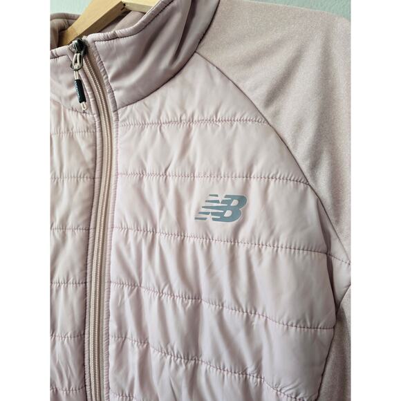 New Balance Pink Quilted Jacket 2XL Lightweight Activewear Zip-Up Coat Gorpcore - Picture 2 of 7